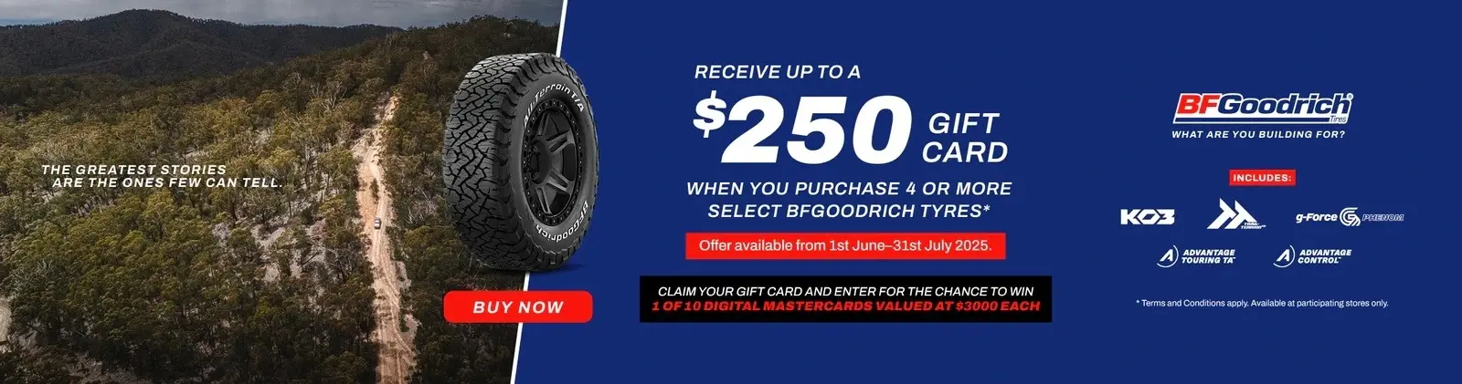 BF Goodrich Gift Card promo_July