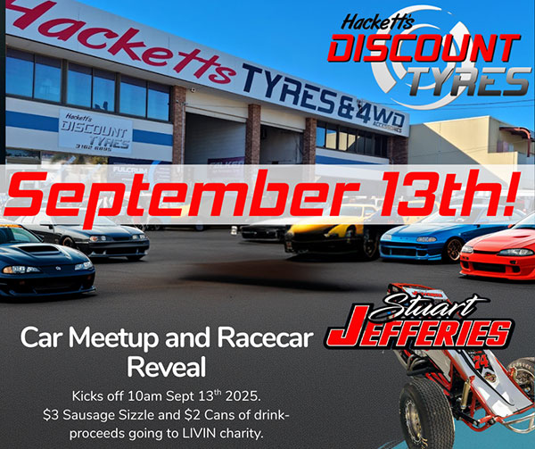 Car meet up and race car reveal Stuie Jefferies racing